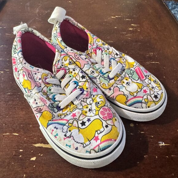 Vans Corgi Dog “Uni-Corgi” Toddler Size 9 Low Top Shoes - Picture 1 of 9